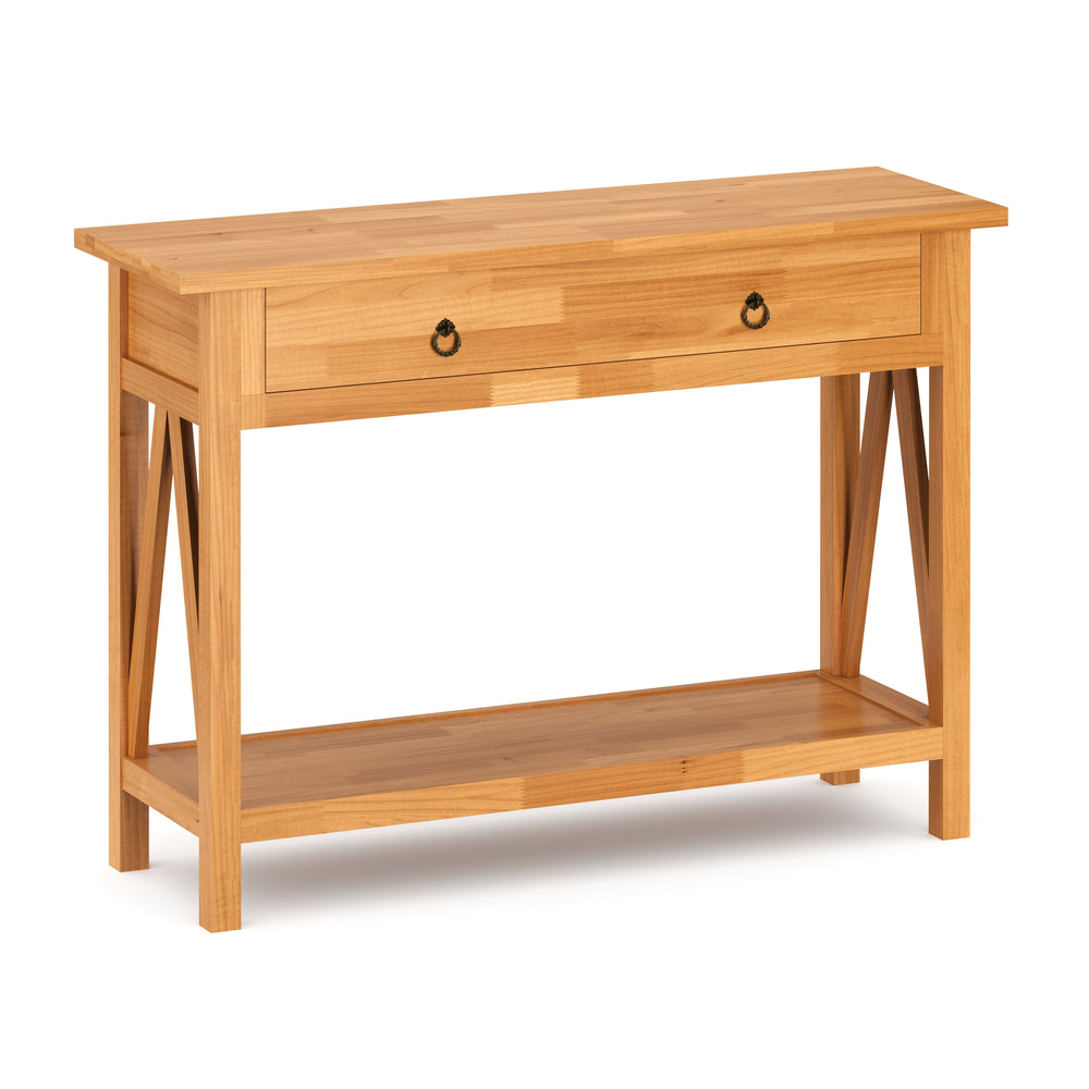 Konsolentisch Holz CEDAR 107 x 76 cm natur