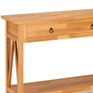 Konsolentisch Holz CEDAR 107 x 76 cm natur