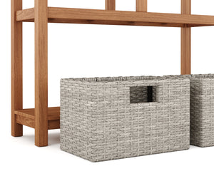 Konsolentisch Holz mit Korbschubladen CURACAO