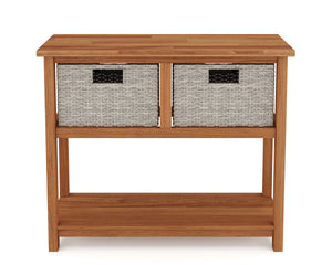 Konsolentisch Holz mit Korbschubladen CURACAO
