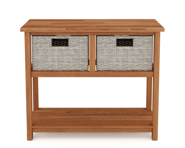 Konsolentisch Holz mit Korbschubladen CURACAO