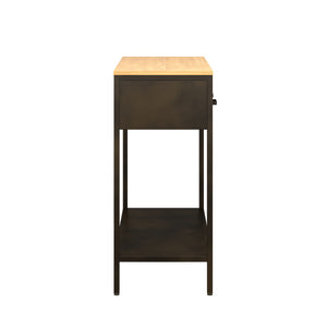 Konsolentisch Industrial FORGE 90 x 80 cm schwarz/braun