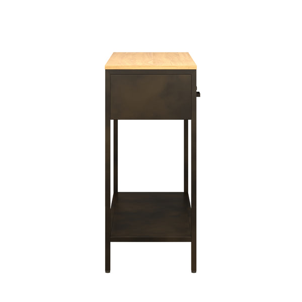 Konsolentisch Industrial FORGE 90 x 80 cm schwarz/braun