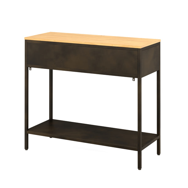 Konsolentisch Industrial FORGE 90 x 80 cm schwarz/braun