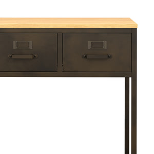 Konsolentisch Industrial FORGE 90 x 80 cm schwarz/braun