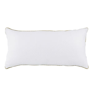 Kopfkissen 2er Set 80 x 40 cm weiss/gold