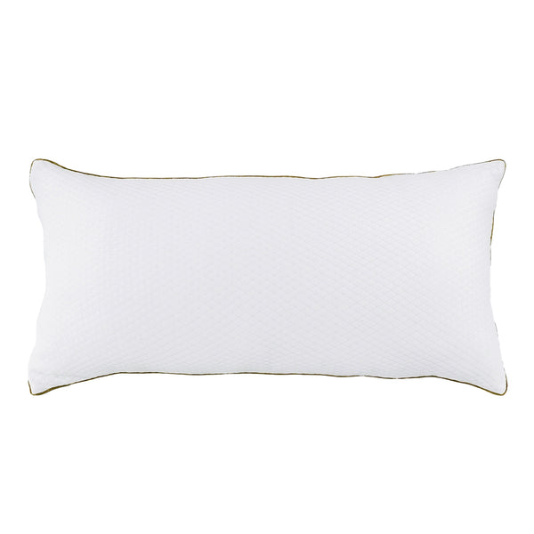 Kopfkissen 2er Set 80 x 40 cm weiss/gold