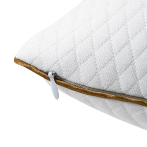 Kopfkissen 2er Set 80 x 40 cm weiss/gold
