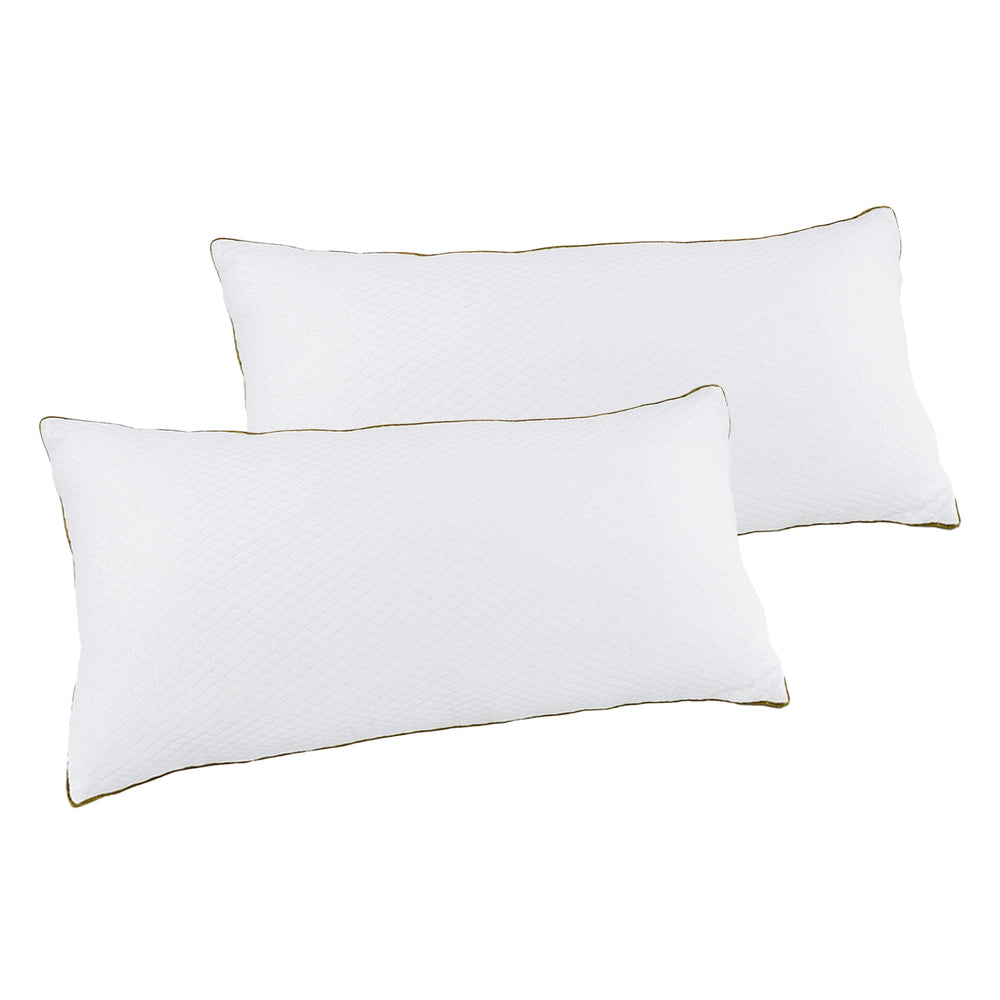 Set di 2 cuscini, 80 x 40 cm, bianco/oro