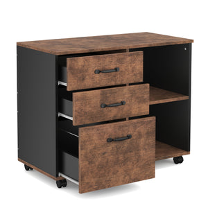 Korpus Aktenschrank Vintage BONITA mit 3 Schubladen und 2 Fächern