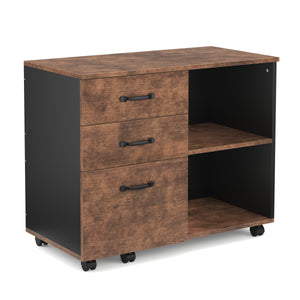 Korpus Aktenschrank Vintage BONITA mit 3 Schubladen und 2 Fächern
