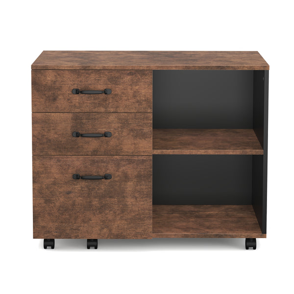 Korpus Aktenschrank Vintage BONITA mit 3 Schubladen und 2 Fächern