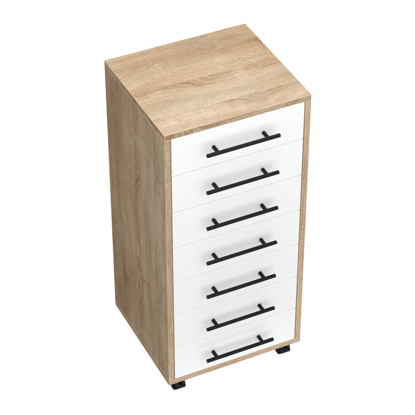 Korpus MARA 7 Schubladen braun/weiss