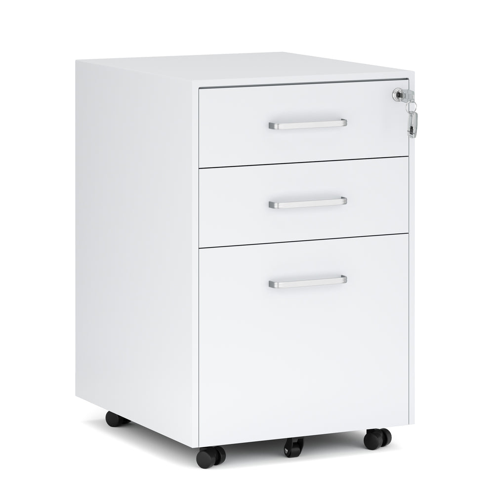 VEMO cabinet with 3 drawers, white