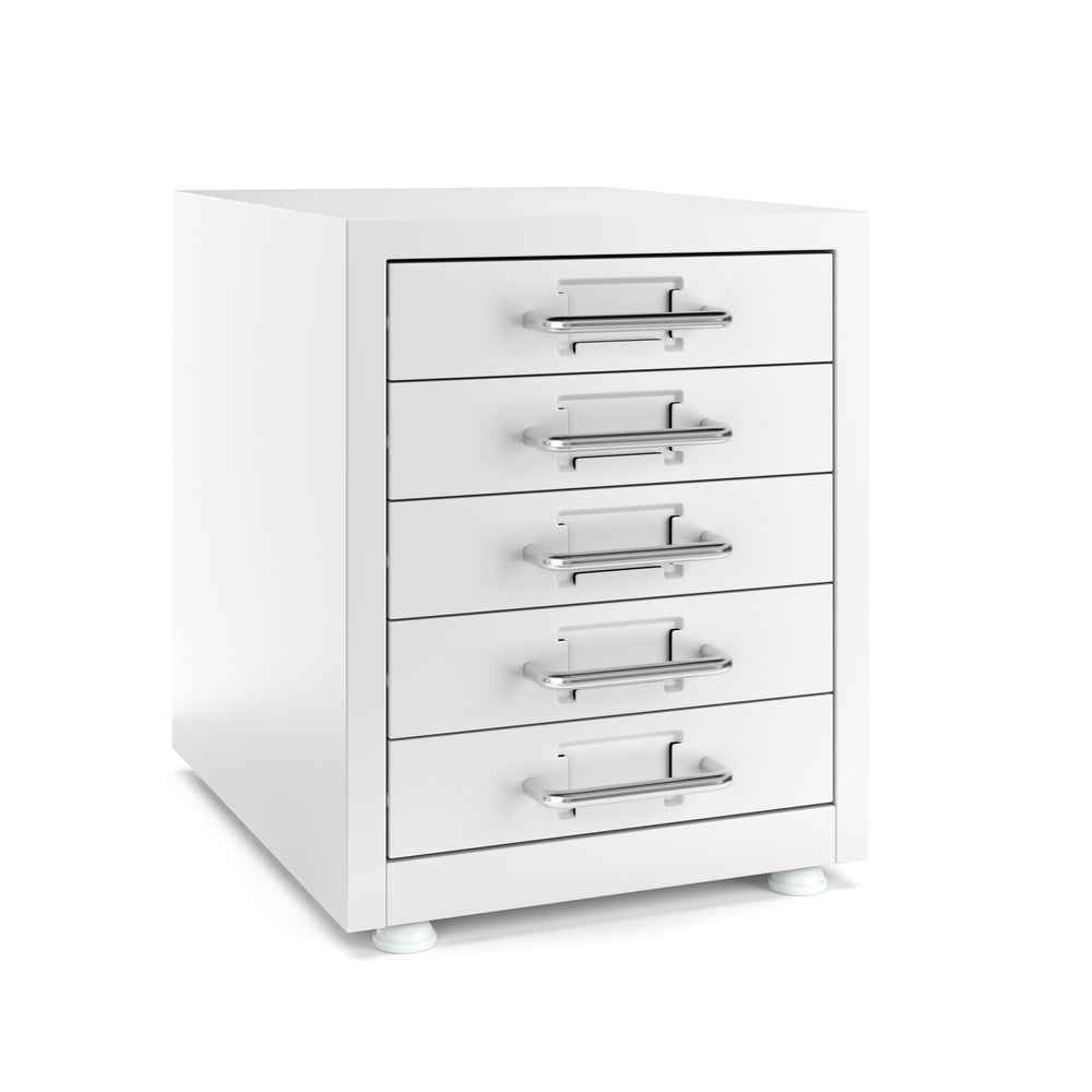 Body with 5 drawers, white