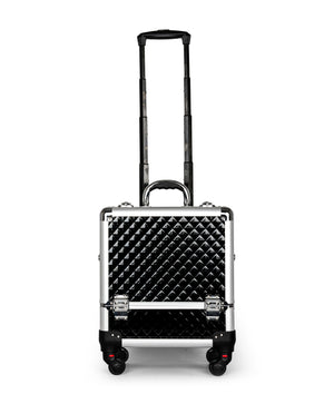 Kosmetikkoffer Aluminium-Trolley,  schwarz