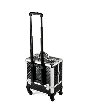 Kosmetikkoffer Aluminium-Trolley,  schwarz