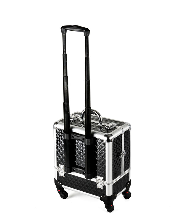 Kosmetikkoffer Aluminium-Trolley,  schwarz