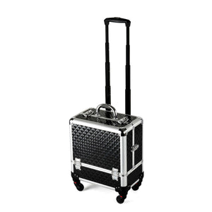 Kosmetikkoffer Aluminium-Trolley,  schwarz
