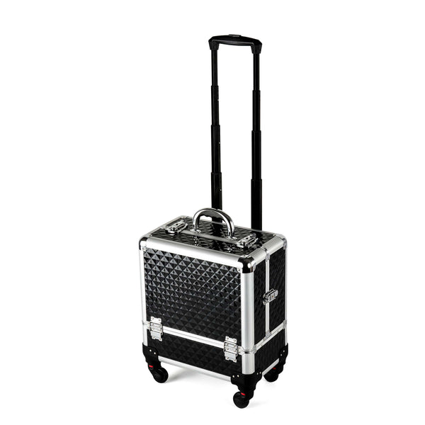 Kosmetikkoffer Aluminium-Trolley,  schwarz
