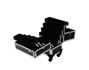 Kosmetikkoffer Aluminium-Trolley,  schwarz