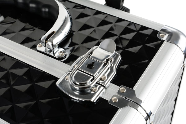Kosmetikkoffer Aluminium-Trolley,  schwarz