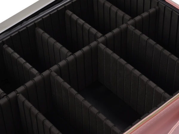 Kosmetiktasche mit LED-Spiegel PRETTY rosa/schwarz