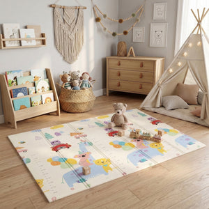 Krabbeldecke faltbar Strasse und Tiere