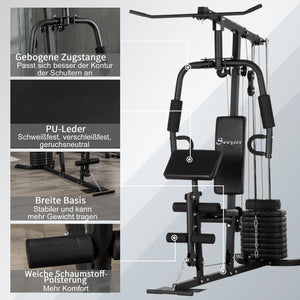 Kraftstation Fitnessstation 45kg Gewichte 180x108x200cm
