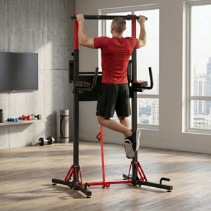 Kraftstation Power Tower klappbar 223 cm schwarz/rot