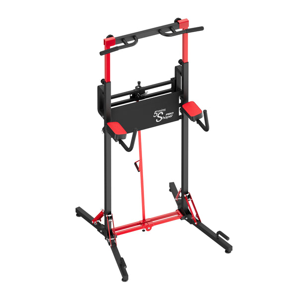 Kraftstation Power Tower klappbar 223 cm schwarz/rot