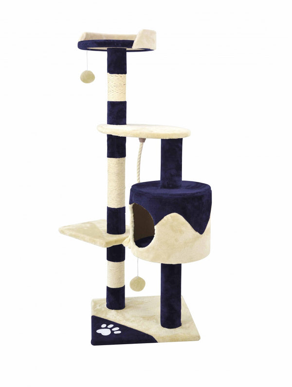 Katzenkratzbaum, blau (112 cm)