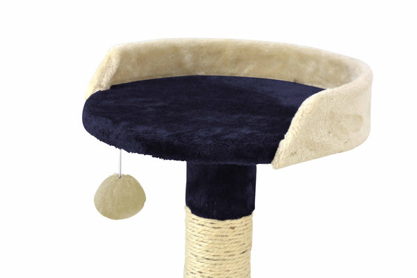 Katzenkratzbaum, blau (112 cm)