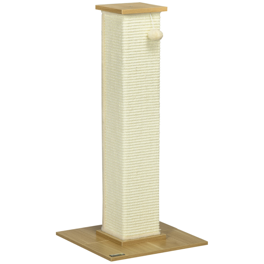 Arbre à chat 80 cm avec poteau à griffer, chêne et blanc crème