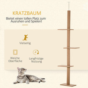 Kratzbaum Katzenbaum Höhenverstellbar 43x27x228-260cm