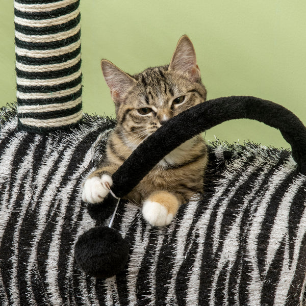 Kratzbaum Katzenbaum Kletterbaum Zebra 93cm