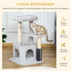 Kratzbaum Katzenbaum mit Massageecke Katzenhöhle 48x48x85cm