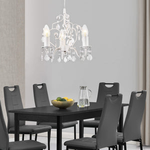 Kronleuchter Luzern 140 cm dreiflammig E14 Weiss Metall