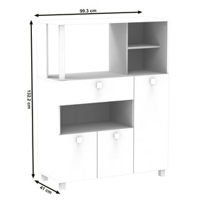 Küchenbuffet Kommode 100 x 132 cm weiss