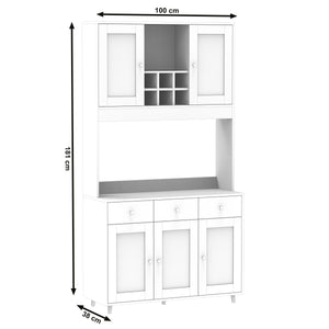 Küchenbuffet 100 x 181 cm weiss