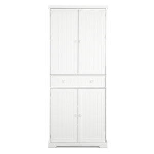 Küchenbuffet Hochschrank 76 x 182 cm weiss