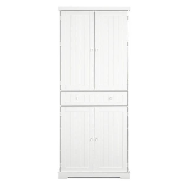 Küchenbuffet Hochschrank 76 x 182 cm weiss