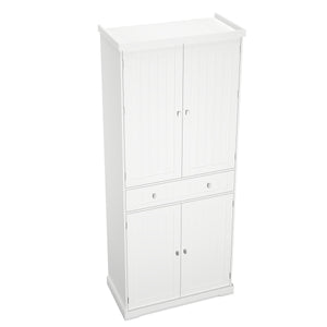 Küchenbuffet Hochschrank 76 x 182 cm weiss