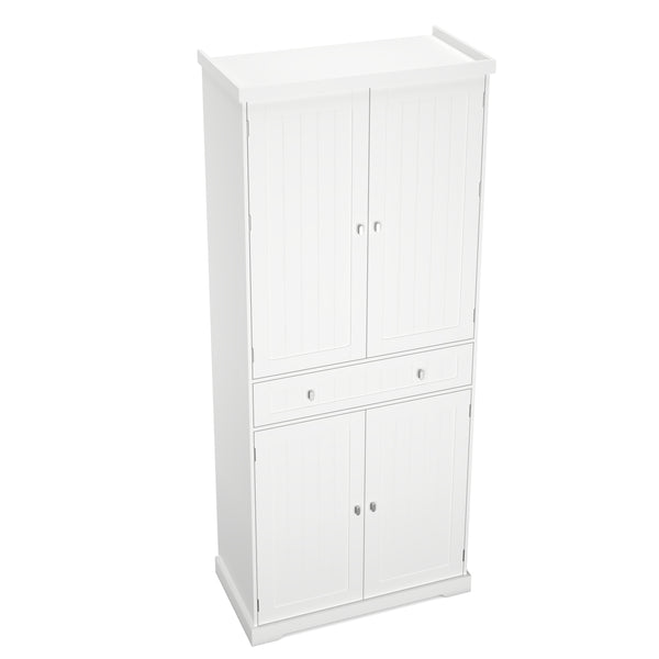 Küchenbuffet Hochschrank 76 x 182 cm weiss