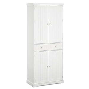 Küchenbuffet Hochschrank 76 x 182 cm weiss