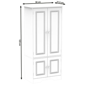 Küchenbuffet Kommode 58 x 123 cm weiss