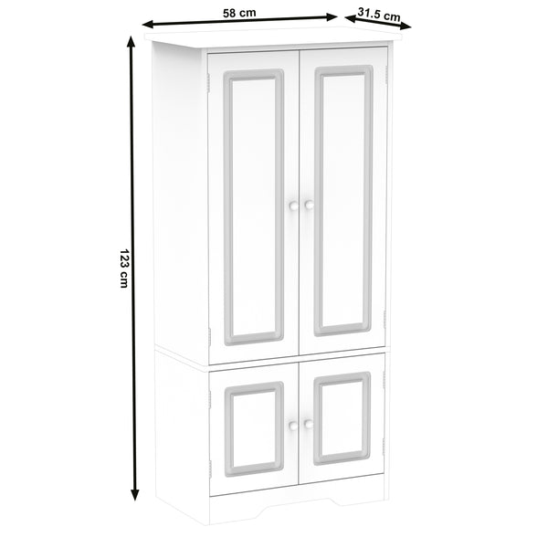 Küchenbuffet Kommode 58 x 123 cm weiss