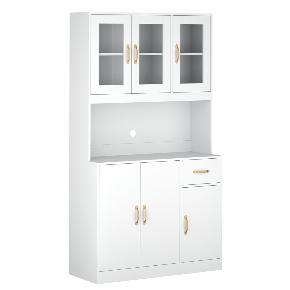 Küchenbuffet Hochschrank 100 x 180 cm weiss