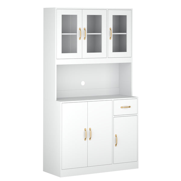 Küchenbuffet Hochschrank 100 x 180 cm weiss