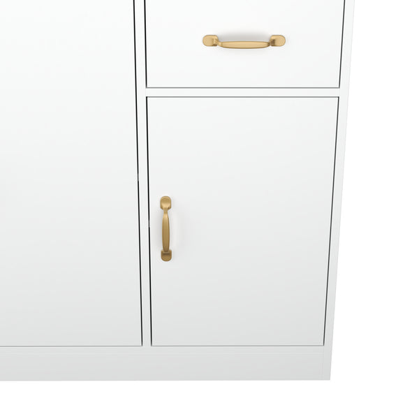 Küchenbuffet Hochschrank 100 x 180 cm weiss